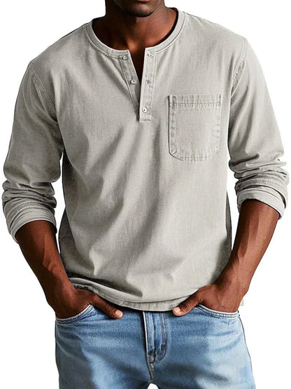 Philipp | Lässiges Langarm Henleyshirt Für Herren