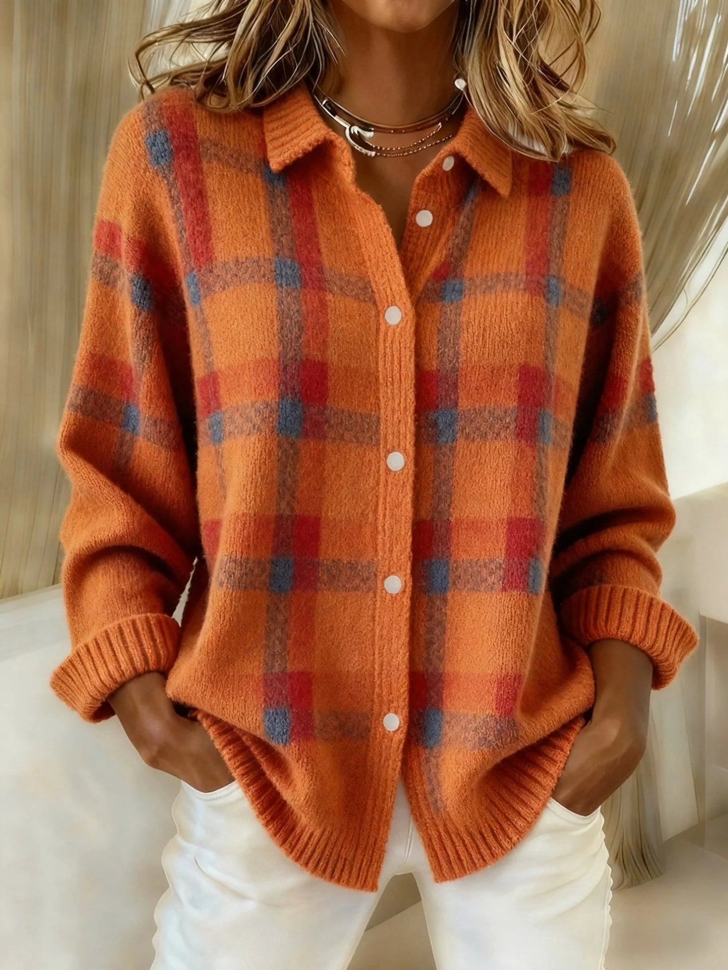 Anny – Kuscheliger Pullover Mit Karomuster