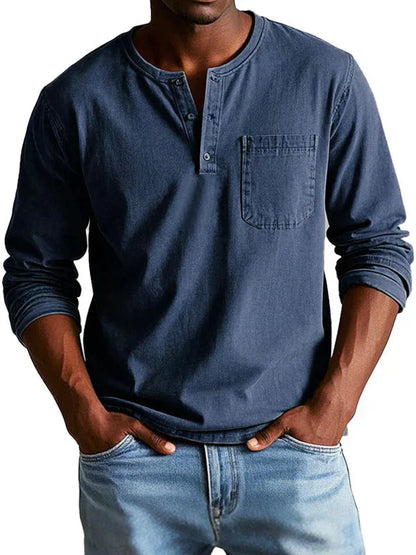 Philipp | Lässiges Langarm Henleyshirt Für Herren