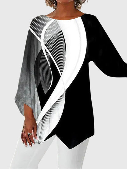 Dorothea | Langarm Oberteil Mit Muster