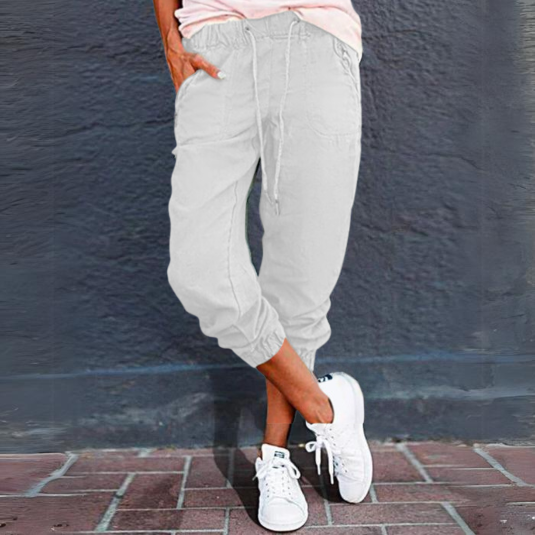 Valeria | Damen Cargo Hose Mit Elastischem Bund