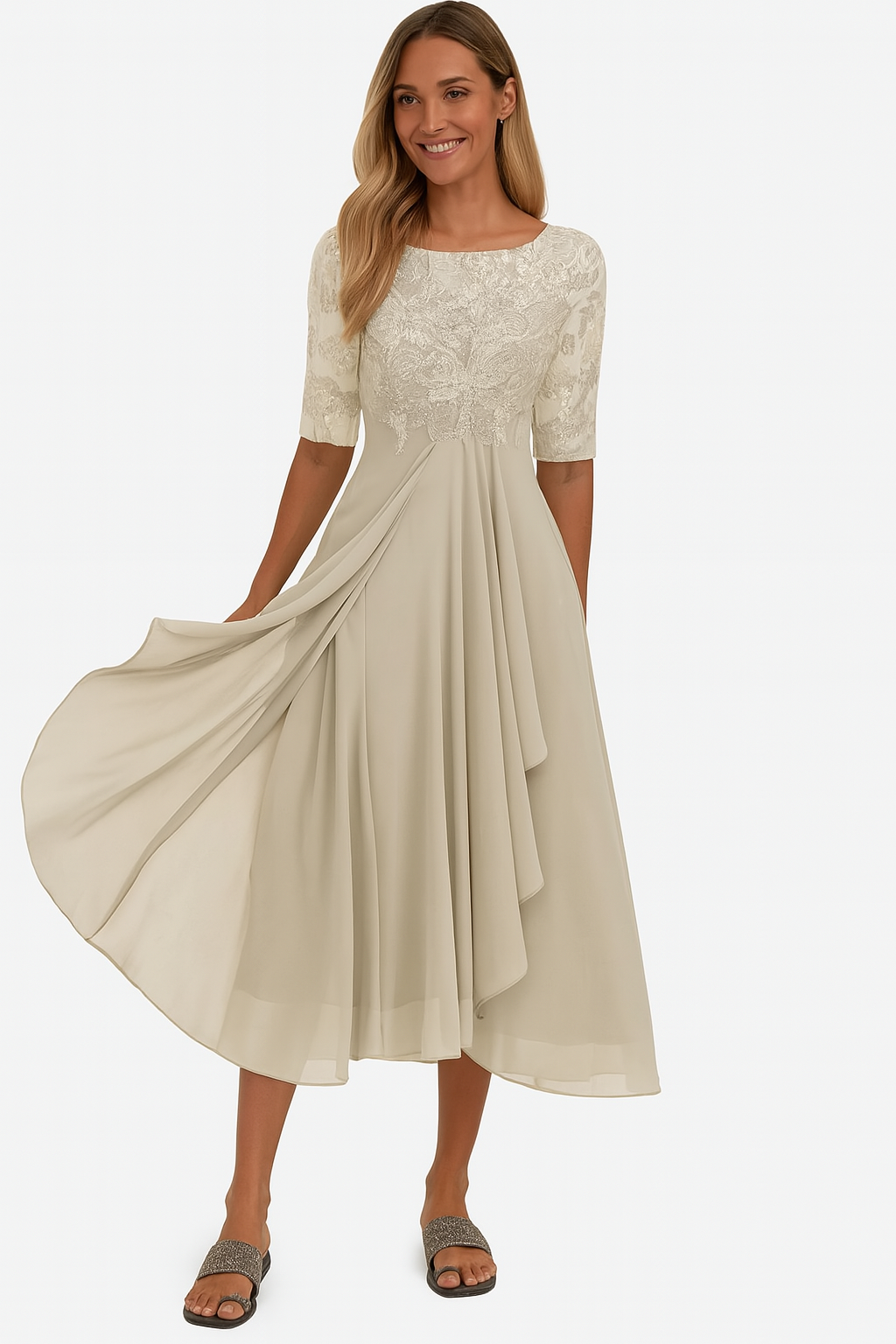 Greta | Sommer Midi Kleid In A Linie