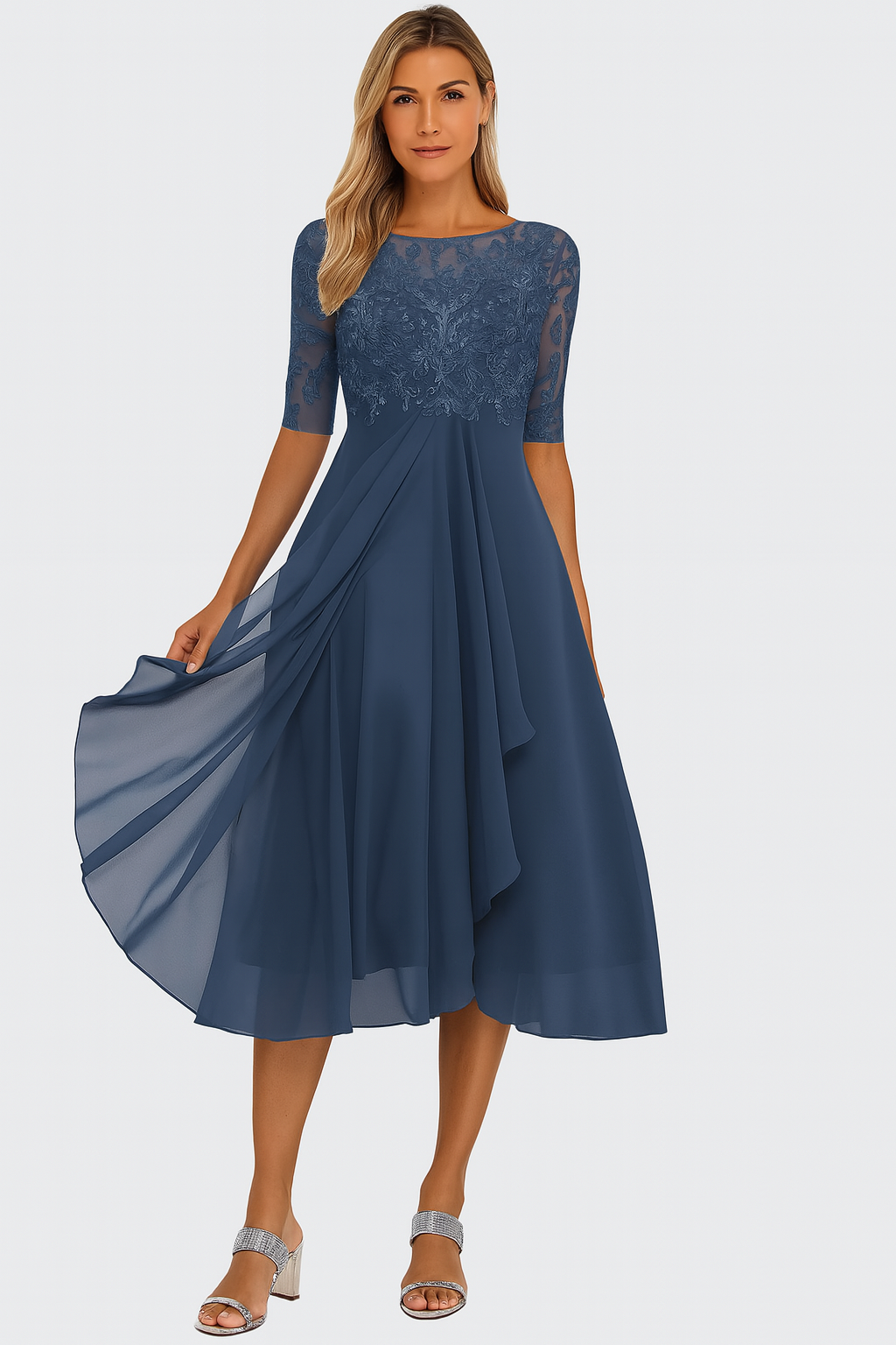 Greta | Sommer Midi Kleid In A Linie