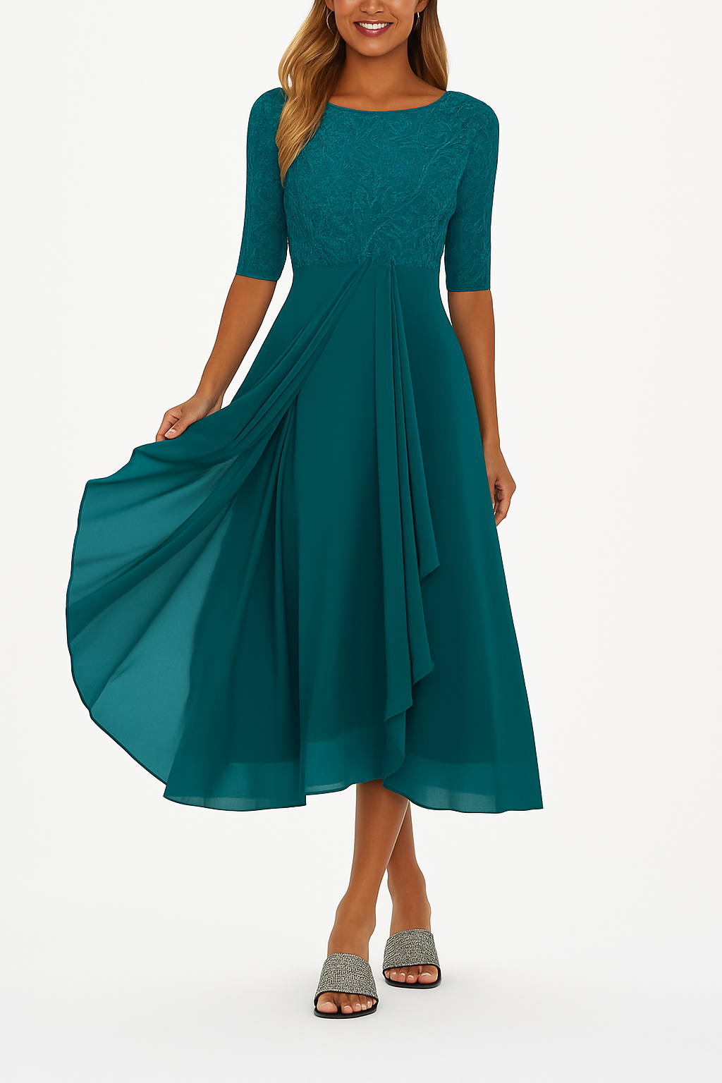 Greta | Sommer Midi Kleid In A Linie