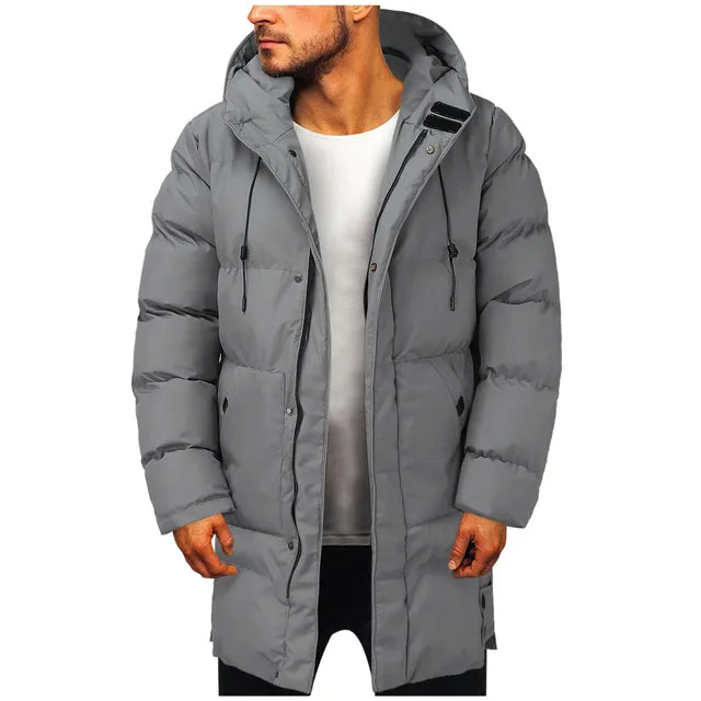 Daunenjacke | Warm | Mit Kapuze | Lange Daunenjacke | Wintermantel für Herren-Chaps Herrenmode