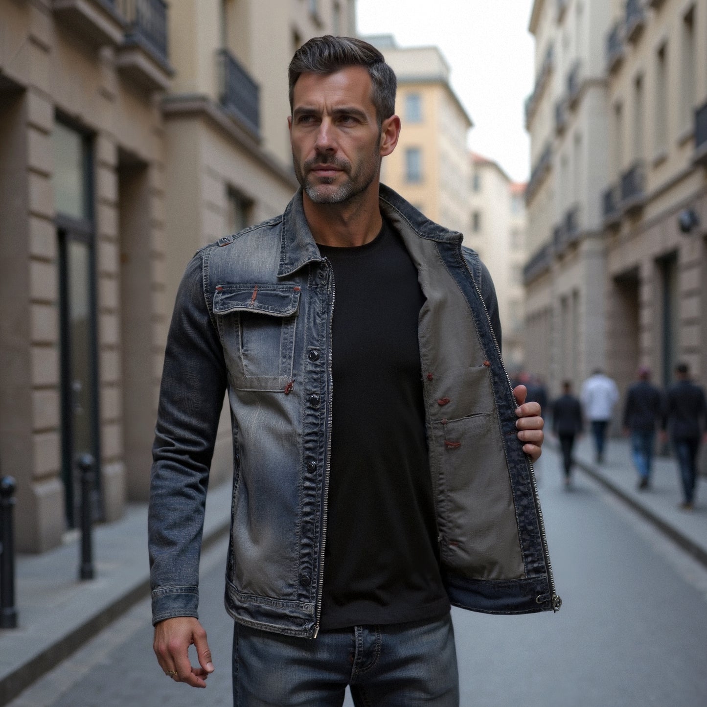 Carl | Retro Denim Jacke