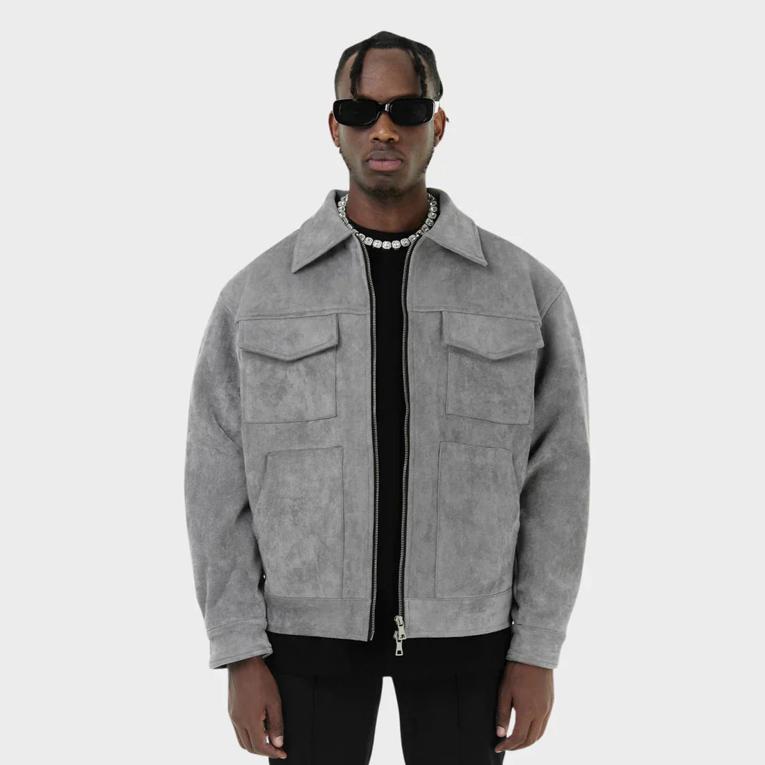 Herrenjacke – Taschen – Reißverschluss – Cargo-Jacke – Herbstjacke-Chaps Herrenmode