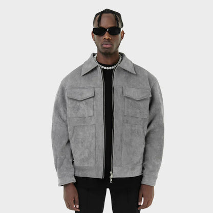 Herrenjacke – Taschen – Reißverschluss – Cargo-Jacke – Herbstjacke-Chaps Herrenmode