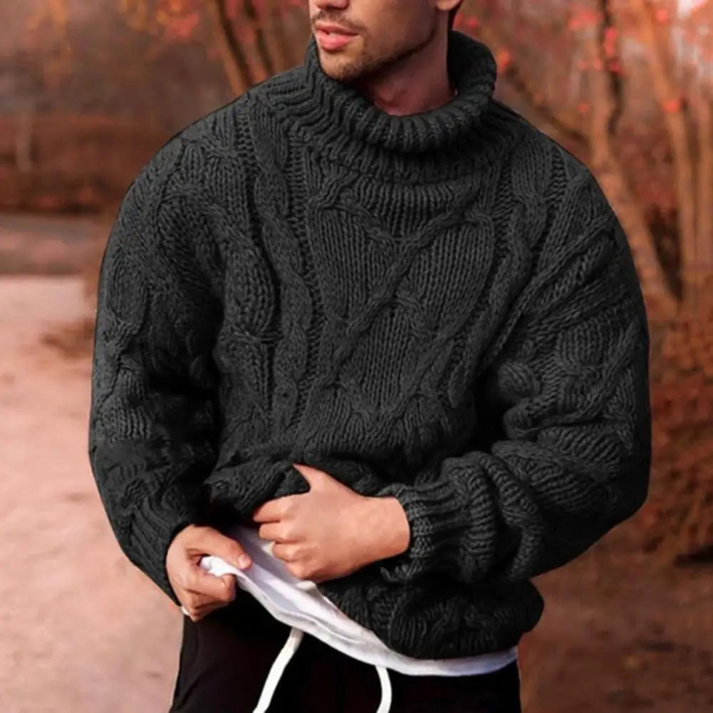 Andreas | Dick Gestrickter Rollkragenpullover Für Herren