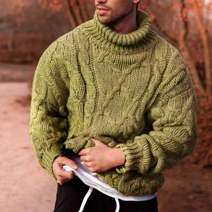 Andreas | Dick Gestrickter Rollkragenpullover Für Herren