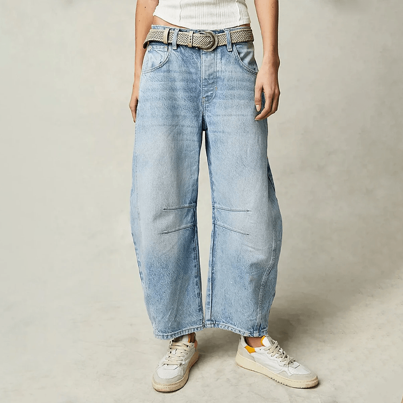 Hanna | Damen High Waist Jeans Mit Lockerem Schnitt