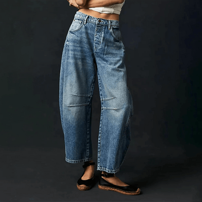 Hanna | Damen High Waist Jeans Mit Lockerem Schnitt