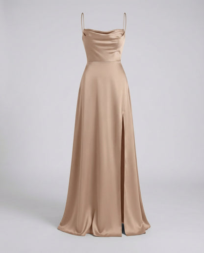 Greta | Langes Damenkleid Mit Elegantem Schnitt Und Beinschlitz