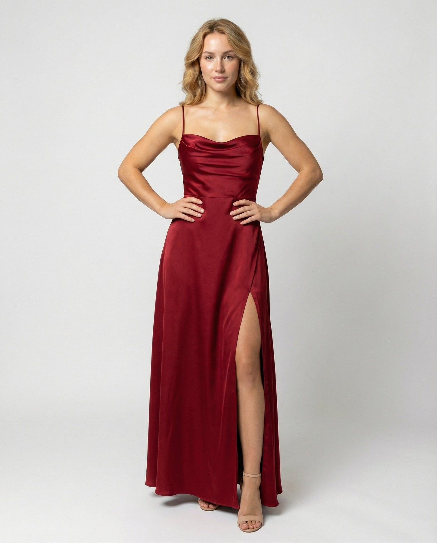 Maxi Kleid Damen | Eleganter Fall & Beinschlitz