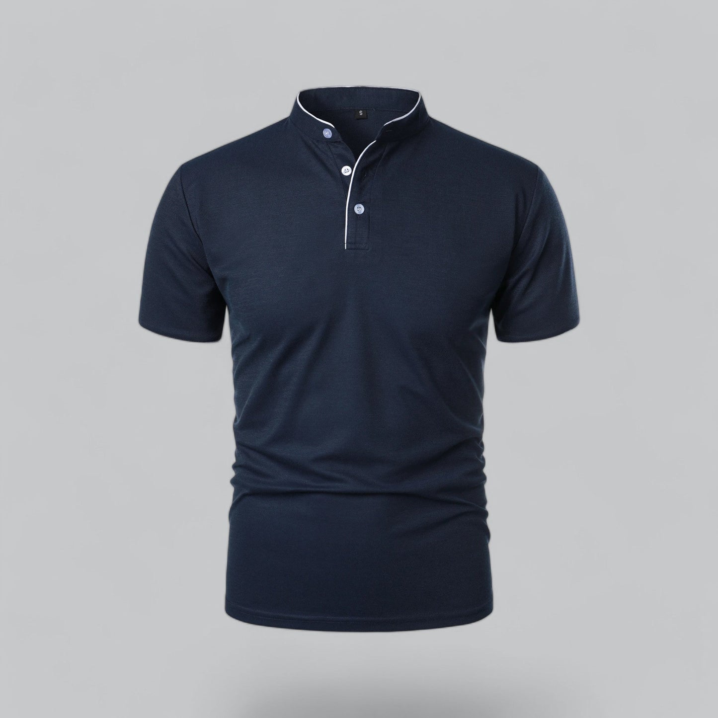 Cedric | Herren-Poloshirt Ohne Kragen