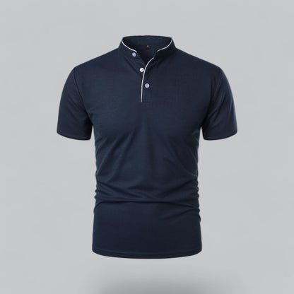 Cedric | Herren-Poloshirt Ohne Kragen