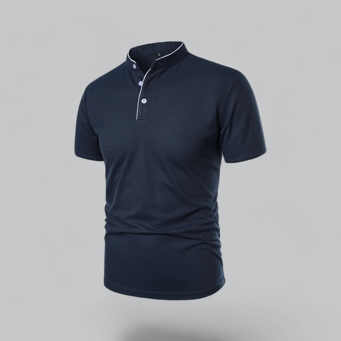 Cedric | Herren-Poloshirt Ohne Kragen