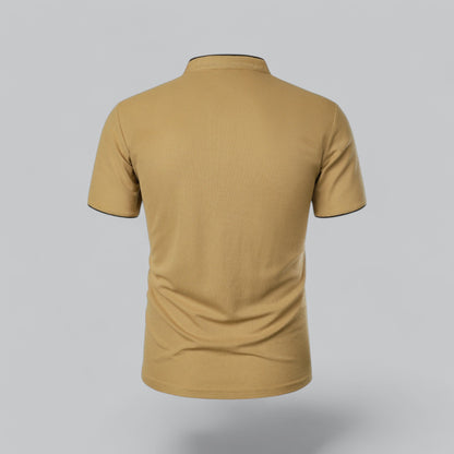 Cedric | Herren-Poloshirt Ohne Kragen