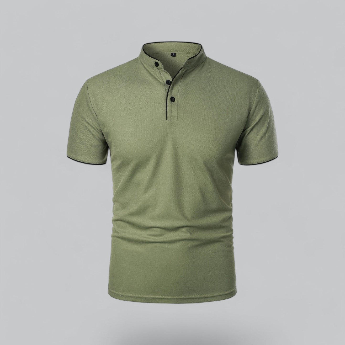 Cedric | Herren-Poloshirt Ohne Kragen