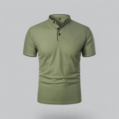 Cedric | Herren-Poloshirt Ohne Kragen
