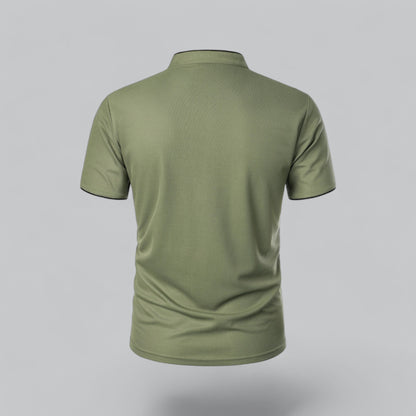 Cedric | Herren-Poloshirt Ohne Kragen