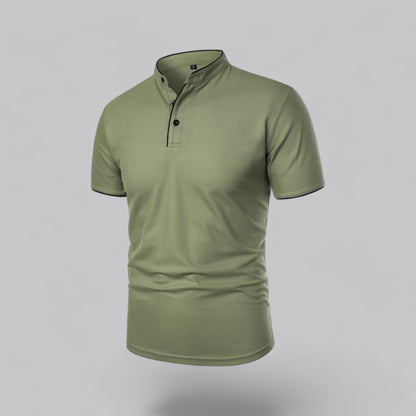 Cedric | Herren-Poloshirt Ohne Kragen