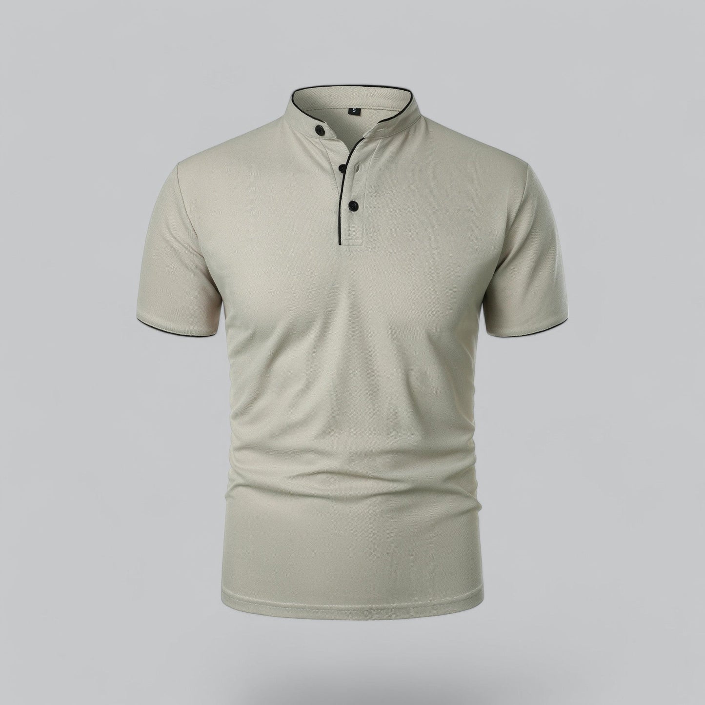 Cedric | Herren-Poloshirt Ohne Kragen