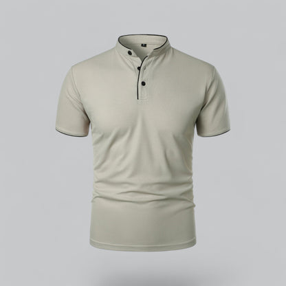 Cedric | Herren-Poloshirt Ohne Kragen