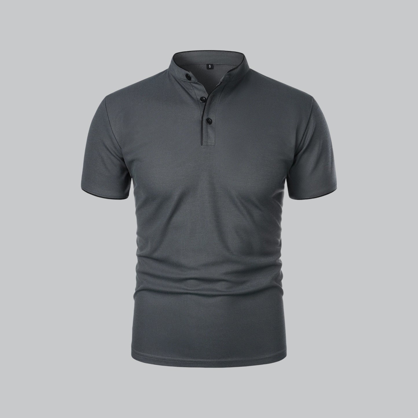 Cedric | Herren-Poloshirt Ohne Kragen