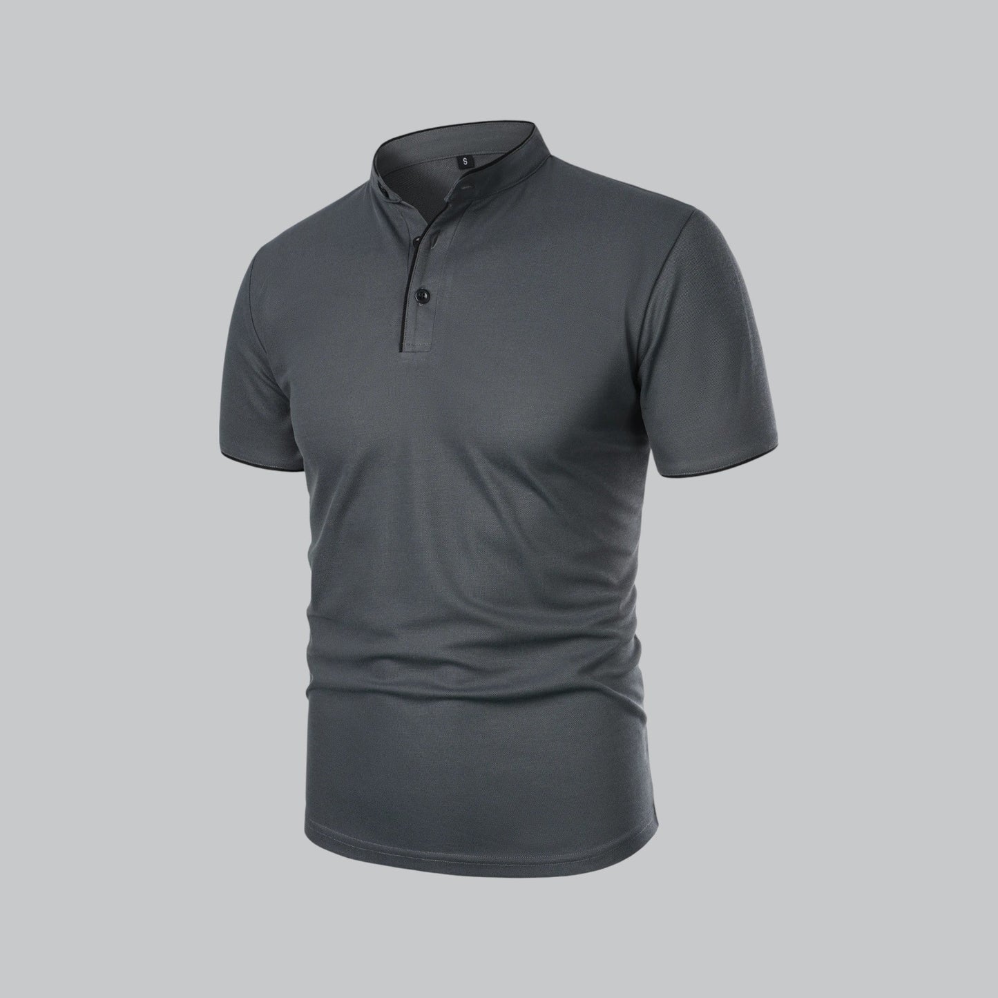 Cedric | Herren-Poloshirt Ohne Kragen