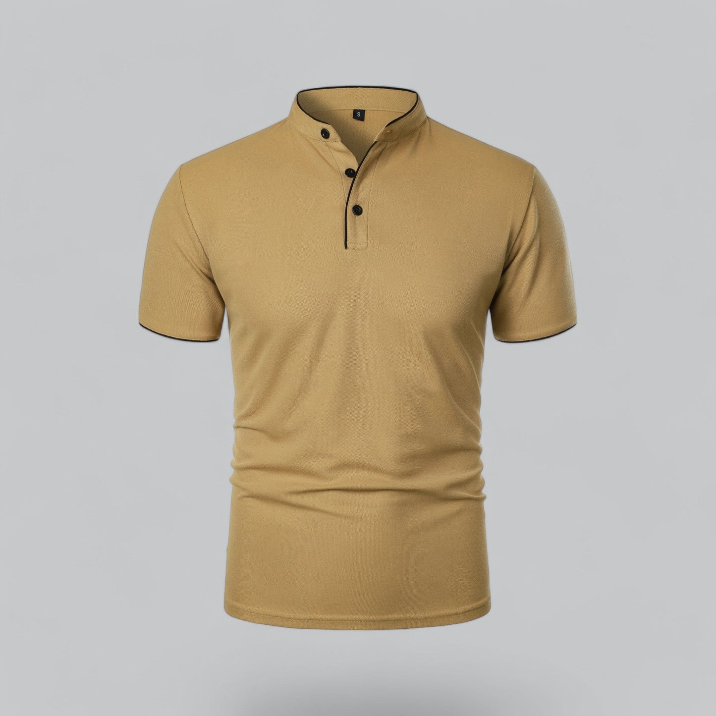 Cedric | Herren-Poloshirt Ohne Kragen