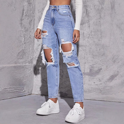 Hedwig | Abgetragene Gerade Geschnittene Jeans
