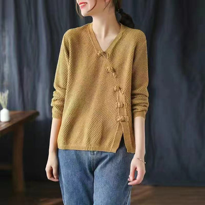 Mirella | Gestrickter Damenpullover Mit V Ausschnitt