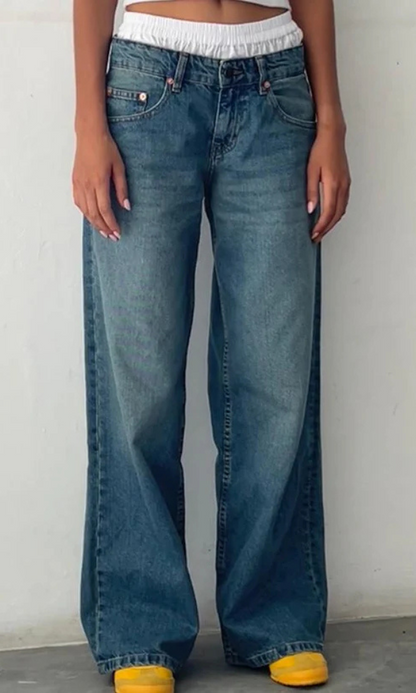 Mila | Niedrige Taille Stretch  Jeans Für Damen