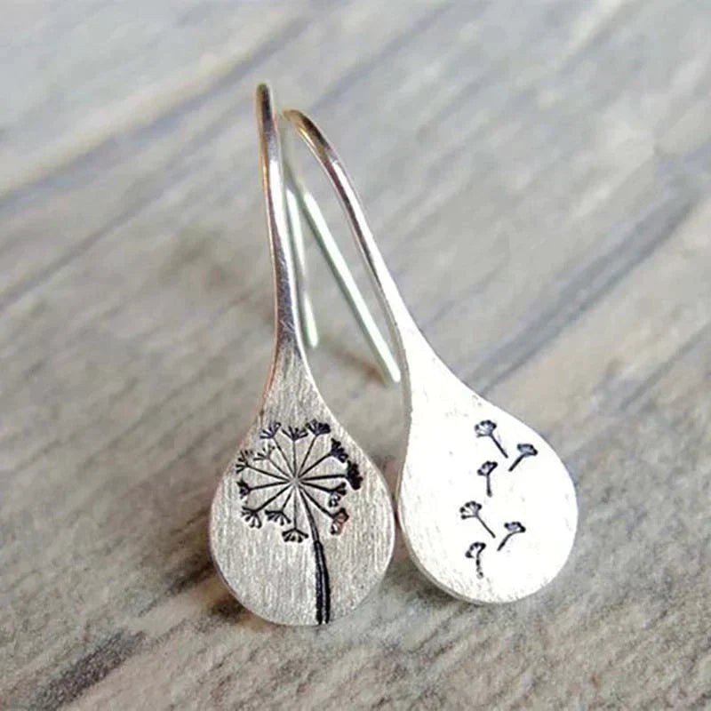 Vintage Blumenohrringe aus 925 Sterling Silber