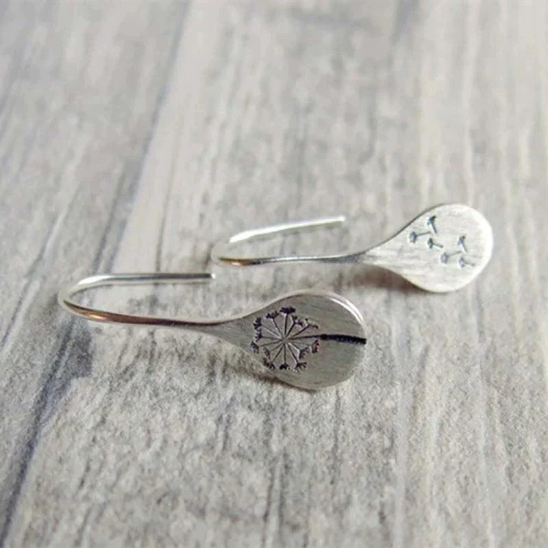 Vintage Blumenohrringe aus 925 Sterling Silber
