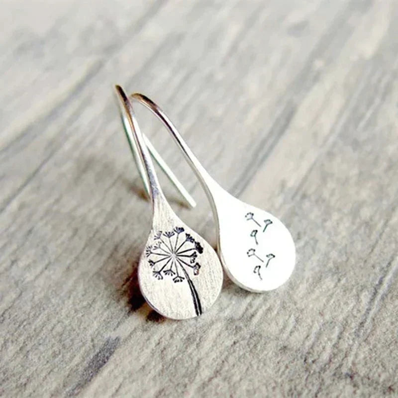 Vintage Blumenohrringe aus 925 Sterling Silber
