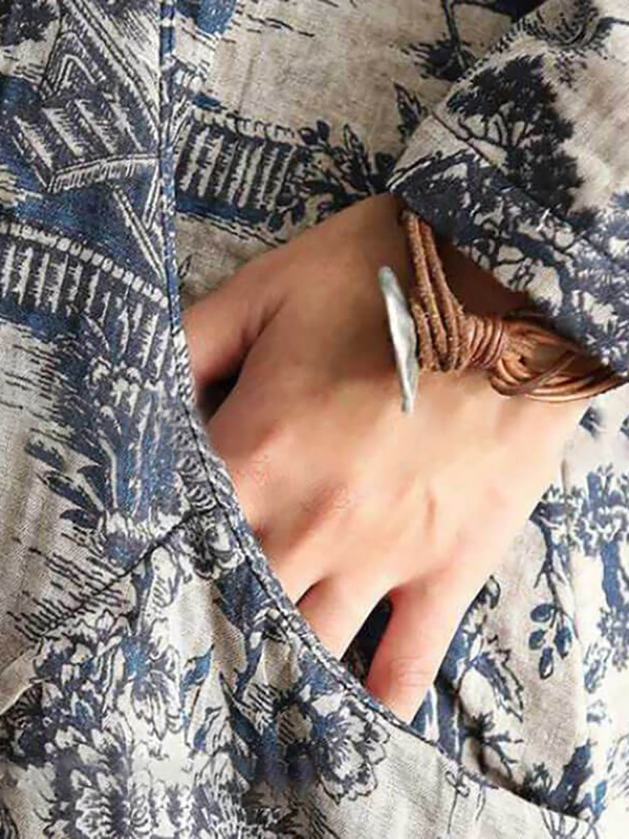 Elowen | Langarm Maxikleid Mit Floralem Print