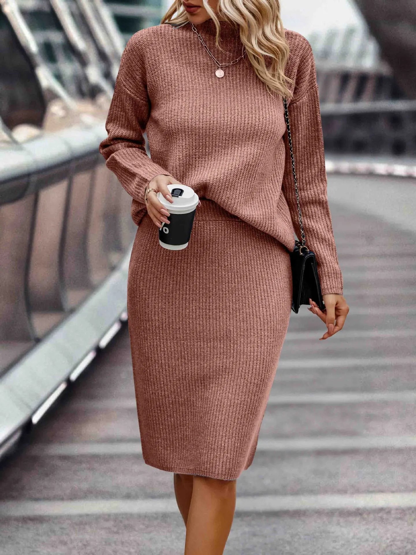 Dorothee | Zweiteiliges Set Aus Pullover Und Rock Für Damen