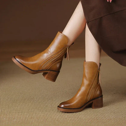 Grazia | Elegante Stiefeletten Mit Blockabsatz