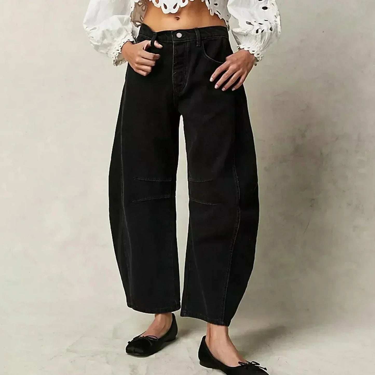 Hanna | Damen High Waist Jeans Mit Lockerem Schnitt