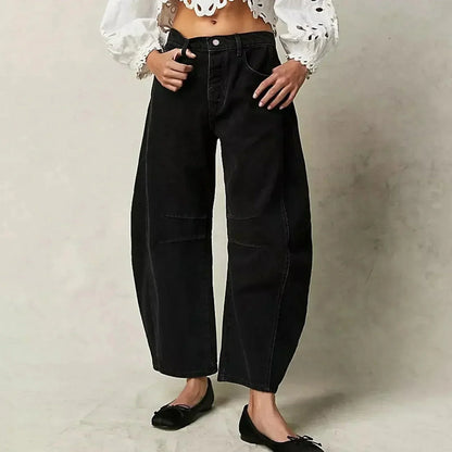 Hanna | Damen High Waist Jeans Mit Lockerem Schnitt