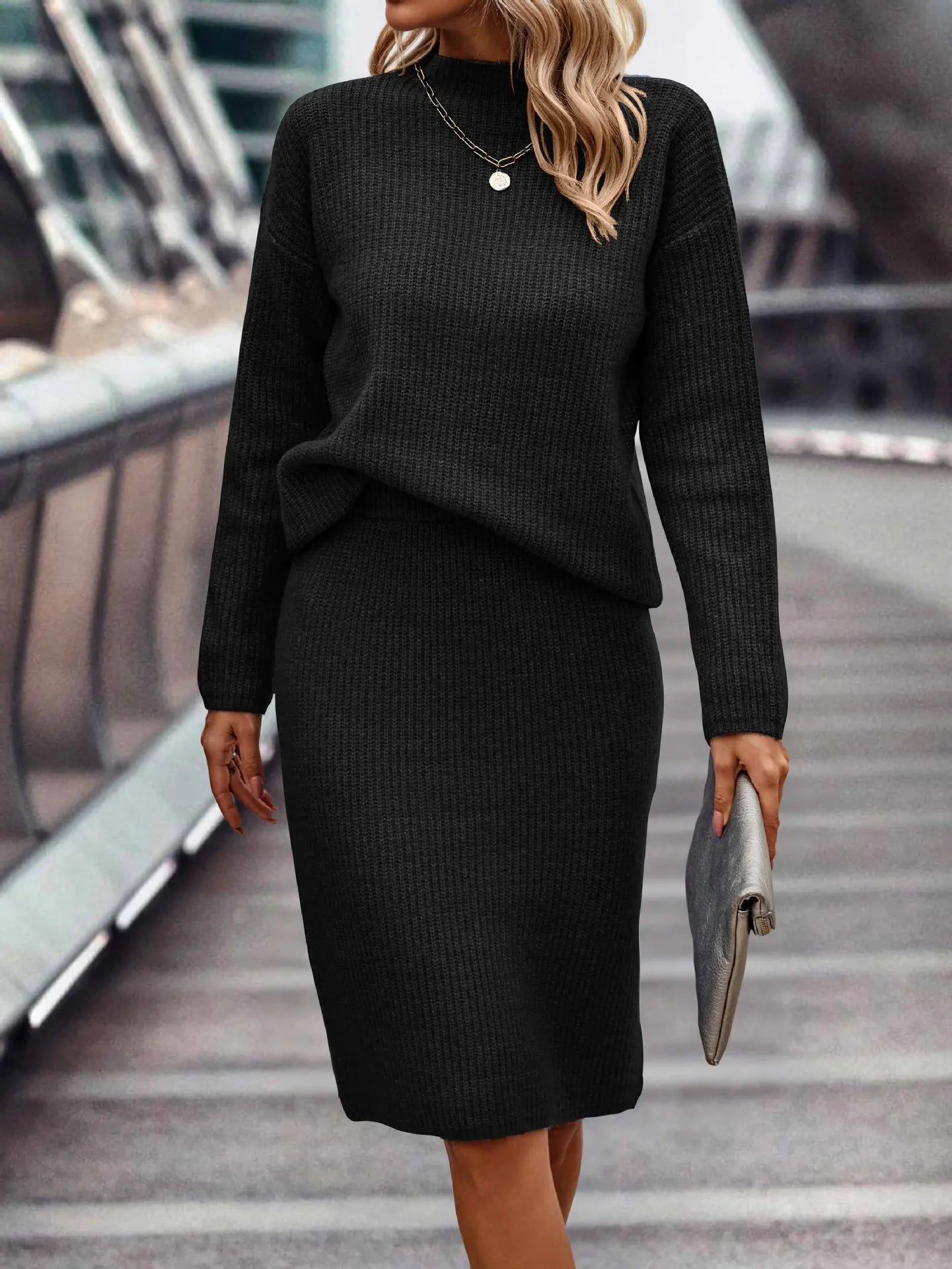 Dorothee | Zweiteiliges Set Aus Pullover Und Rock Für Damen