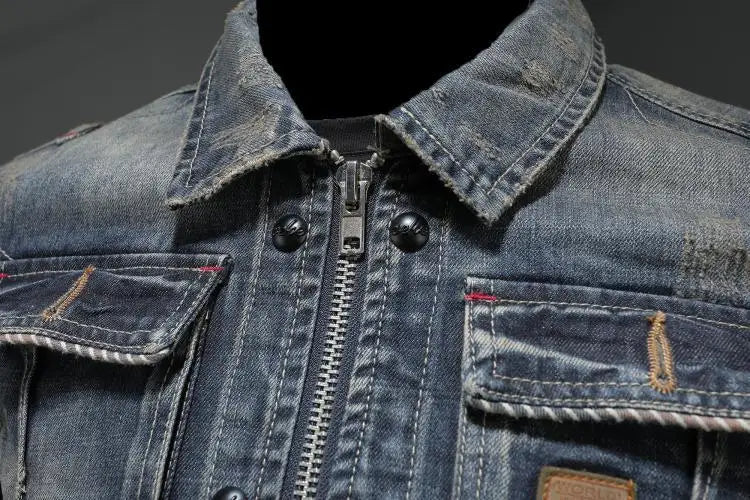 Carl | Retro Denim Jacke