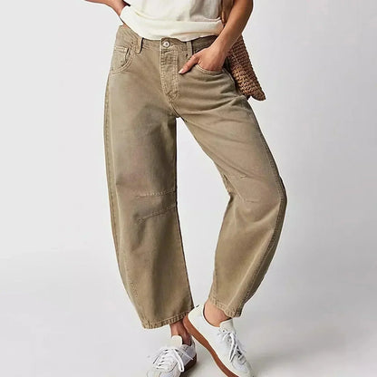 Hanna | Damen High Waist Jeans Mit Lockerem Schnitt
