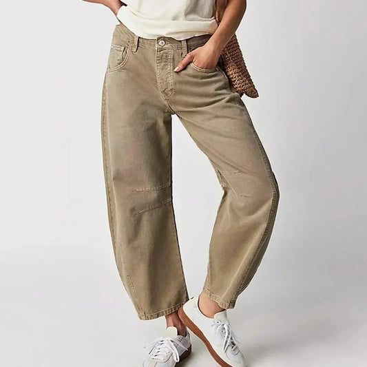 Hanna | Damen High Waist Jeans Mit Lockerem Schnitt