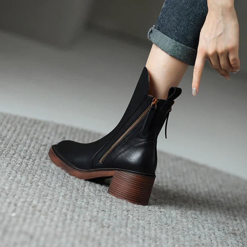 Grazia | Elegante Stiefeletten Mit Blockabsatz