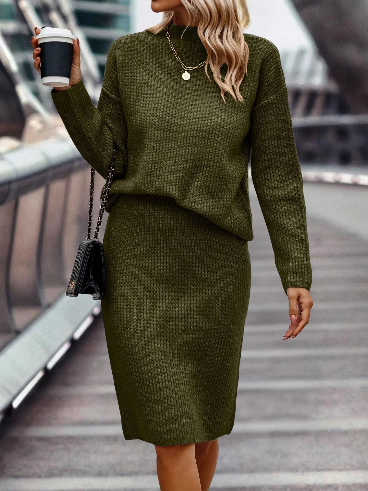 Dorothee | Zweiteiliges Set Aus Pullover Und Rock Für Damen