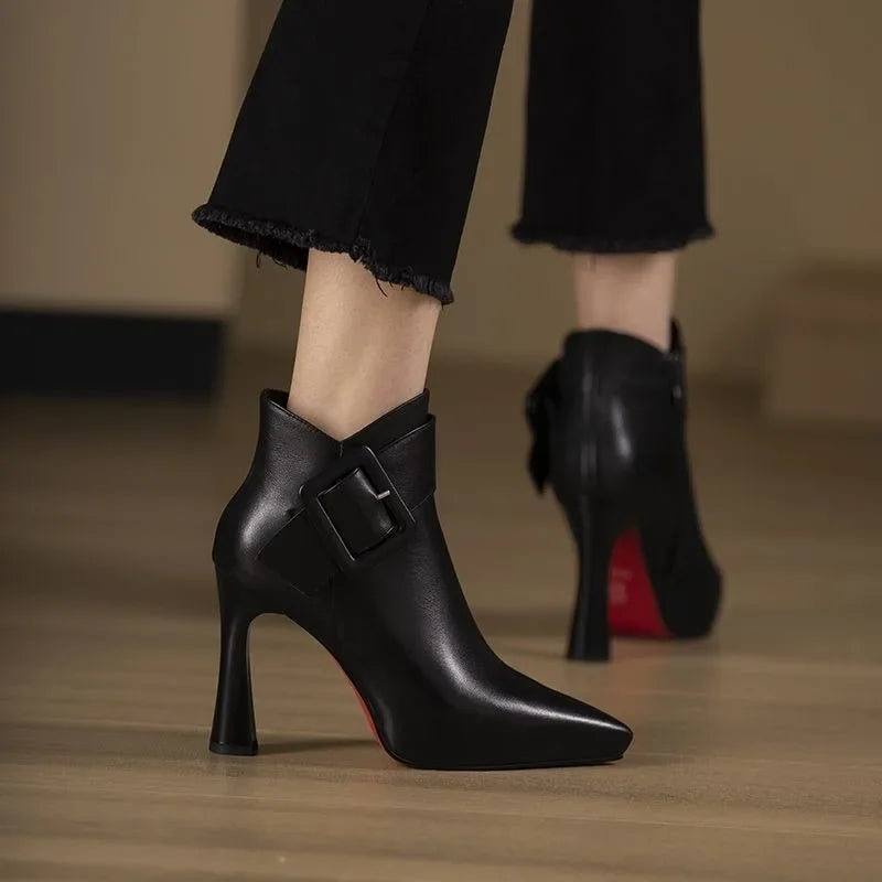 Aveline | Elegante Stiefeletten Mit Schnalle