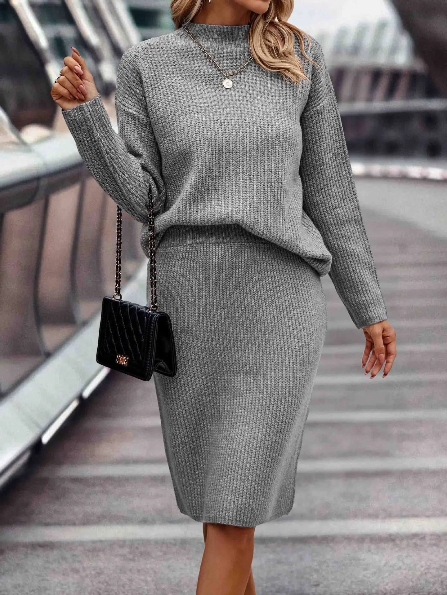Dorothee | Zweiteiliges Set Aus Pullover Und Rock Für Damen
